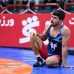 میکاییل احمدی کشتی گیر وزن کیلوگرم تیم کشتی فرنگی دانشگاه آزاد ایذه در لیگ برتر کشتی فرنگی باشگاه های کشور