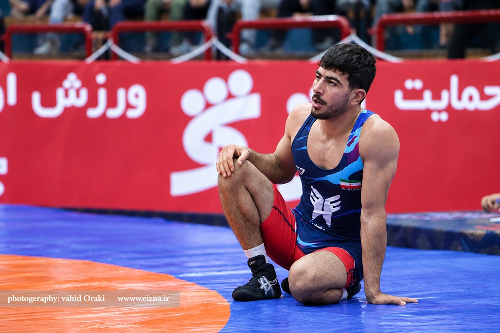 میکاییل احمدی کشتی گیر وزن کیلوگرم تیم کشتی فرنگی دانشگاه آزاد ایذه در لیگ برتر کشتی فرنگی باشگاه های کشور