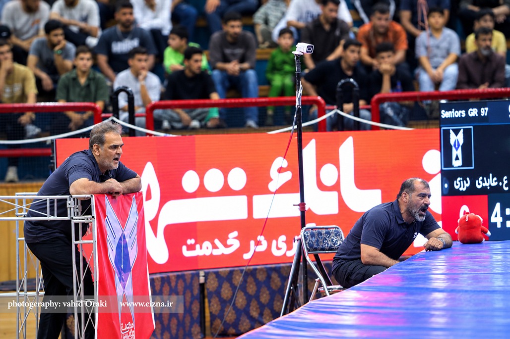 بهروز جمشیدی و محمد نیکونهاد حسینی پیشکسوتان تیم ملی کشتی فرنگی