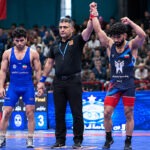 امید احمدی کشتی گیر وزن کیلوگرم تیم کشتی فرنگی دانشگاه آزاد ایذه در لیگ برتر کشتی فرنگی باشگاه های کشور